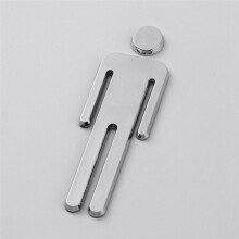 Toilet Door Sign Woman Toilet Sign Sign Guest Toilet Sign Door Decoration Self-Adhesive Bathroom 12 cm High