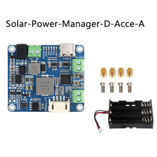Solar Power Manager-Modulen MPPT Stöder 6V-24V Solpanel Typ-C 5V/3A Reglerad Utgångsmodul 1