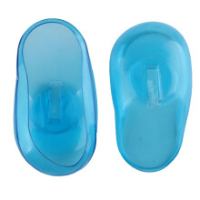 2 STUKS Blauw Helder Siliconen Oor Cover Haarverf Schild Bescherm Salon Kleur