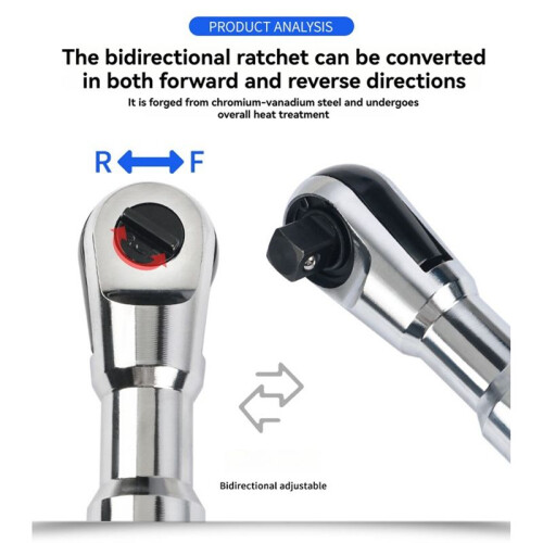 Automatic Quick Ratchet Wrench -Offset Impact Extension Wrench for Electric Manual Extension Socket & Force Rod Tool