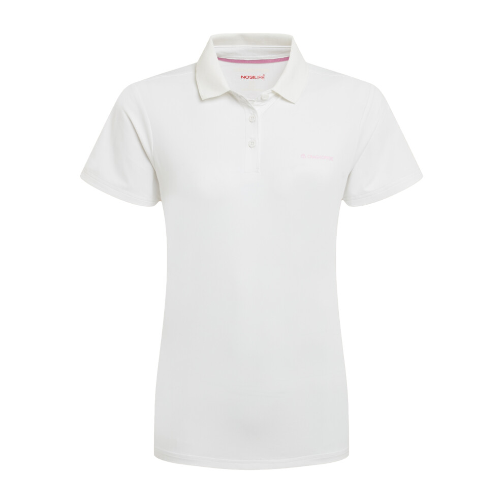 Craghoppers (14 Uk, White) Womens/Ladies Thornbury Nosilife Short-Sleeved Golf Polo Shirt