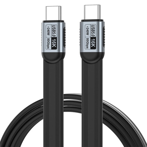 PD240W USB 5.0 Type-C to Type-C Cable 80Gbps for -Compatible 5 USB-C Data Cord 16K@60Hz USB C Cable 1m 1