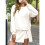 2 Piece Sets for Women Workout Sets Sweatshirt Top High Waisted Lined Split Athletic Skirt Set White L 2
