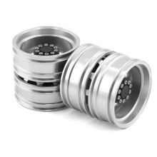 Felgennaben Aus Metall Vorne und Hinten für  Truck 1/14 RC TraktoranhäNger FrachtwagenräDer Reifen, Hinten 44 Mm, 2 StüCk