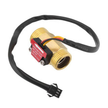 1 PedaçO de Sensor de Fluxo de ÁGua de Turbina Yf-B1 G1 / 2 Pol. EletromagnéTico LatãO em Linha Interruptor Hall Macho Rosca 1-25 L / Min