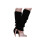 Women's Solid Color Knitted Foot less Leg Warmers Black 2