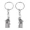 2 Pcs House Shape Magnetic Keychain Key Ring for Lovers 1