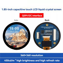 1.85inch Aanraak LCD Module 360x360 Pixels QSPI/I2C Interface voor Raspberry Pi ESP32-S3 STM32 Ontwikkelbord