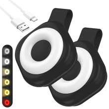 2Pack Rechargeable Nurse Night Light Clip - Magnetic Light Clip with Multiple Brightness & Color Modes