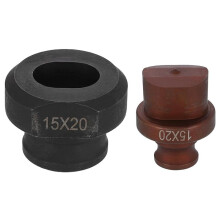 Hydraulisk HåLstansmatris 15X20Mm Ovalt HåL 40Cr StåL Elektrisk Stanssats för MHP-20 JP-20 Elektrisk Stansmaskin