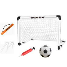 Foldable Kids Soccer Goal, No Assembly Portable Football Net Toy for Indoor Outdoor White