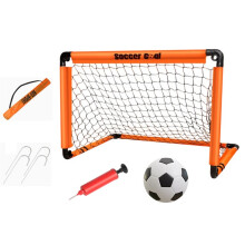 Foldable Kids Soccer Goal, No Assembly Portable Football Net Toy for Indoor Outdoor Orange