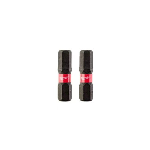 Milwaukee Hex6-Bit - Milwaukee - 25 mm - 2 Stück - Shockwave Impact Duty - Flexibel - Stoßfest