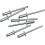 Rebites cegos - Vorel - 70480 - Alumínio - 6.4 x 4.8 mm - Pacote com 50 pcs 1