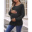 Women Maternity Solid Vertical Rib Patchwork Crew Neck Lantern Long Sleeve Oversized Pregnancy Top Black XXL 3