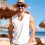 Men'S V Neck Sleeveless Solid Casual Tank Top White S 4