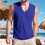 Men'S V Neck Sleeveless Solid Casual Tank Top  S 2