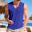 Men'S V Neck Sleeveless Solid Casual Tank Top  S 3