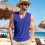 Men'S V Neck Sleeveless Solid Casual Tank Top  S 5