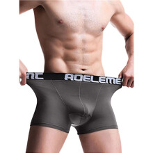 Heren Gescheiden Compartiment Ademende Brede Tailleband Ondergoed Trunks Grijs (Omlaag) S