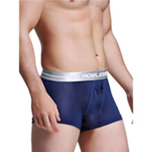 Heren Gescheiden Compartiment Ademende Brede Tailleband Ondergoed Trunks Koninklijk Blauw (Omhoog) S