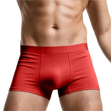 60S Hoogwaardige Naadloze Hygiënische Herenondergoed Trunks Helder Rood XXXL