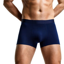 60S Hoogwaardige Naadloze Hygiënische Herenondergoed Trunks Diep Blauw L