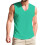 Herren V-Ausschnitt Ärmelloses Schlichtes Freizeit-Tanktop Hellgrün M 1