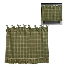 Cortina de Falda para Horno para Puerta, Cortinas Decorativas de Cocina para Armario, Lavavajillas y Horno con Borde Rizado, Instalación Sin Esfuerzo