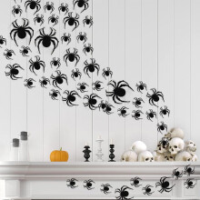 Bat Halloween Decoration 3D Sticker Housing Decoration 120 Bats & 24 Spiders Have Foam Tape