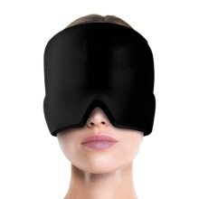 Summer'S Cooling and Analgesia Cold Hot Compress Cap Forehead and Eye Protection Ice Cover for Facial Pain Black