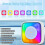 Sticker Printer Print 6 Rolls Sticker Printer with 7 Color Lighting Mode, Compatible with IOS and Android 3