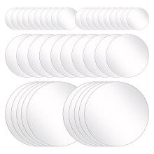 40 PCS Size Round Mirror Small Round Mirror Adhesive Mirror Round Mirror Tiles for Crafts(1Inch,2 Inch,3Inch)