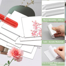30 PCS Acrylic Mirror Tiles Self Adhesive, 3 Inches Square High-Definition Tiny Mirror Tiles for Crafts and Wall