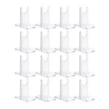 16Pcs Book Stand for Display Crystal Book Holder Display Adjustable Book Easel Collector Display Stand for CD Magazine
