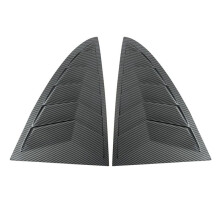 For Model 3 Highland 2024 Car Rear Triangle Window Shutters Sunshade Decoration Accessories Bright Carbon Fiber