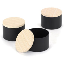 24 Pack 4 Oz Black Candle Tins with Lids, 4Oz Candle Jars for Making Candles Bulk
