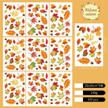 Fall Window Clings, 9 Sheet Autumn Window Clings for Glass Autumn Window Stickers Fall Window Stickers Thanksgiving