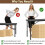 4 Pcs 3-LEVEL Adjustable Table Leg Risers, Highly Steel Folding Table Leg Extenders, Tables Legs Extensions 5