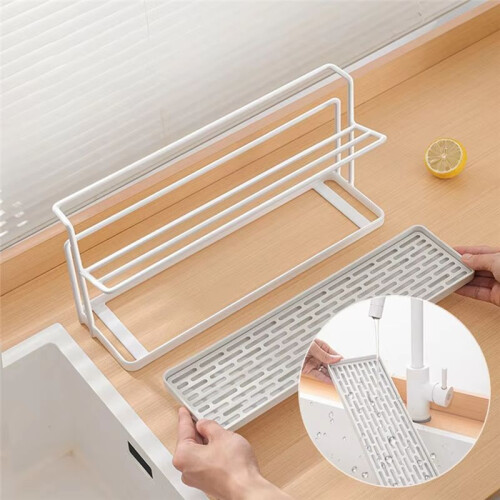 Bottle Drying Rack, Space-Saving Two-Tier Design for Bottles,Tray for Kitchen Sink Countertop Storage 2