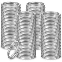 60 Pieces Wide Mouth Canning Rings, 86mm MasonJar Split-Type Seals Metal Replacement Rings Reusable Leak Proof