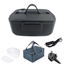 2L Portable Electric Lunch Box with 304 Stainless Steel No Water Needed Automatic Heating Meal Container UK Plug