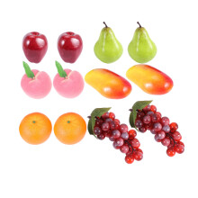12 Pcs Decorative Lifelike Realistic Artificial Fake Fruit Decor,Home Kitchen Wedding Party Festival Autumn Thanksgiving Decoration