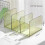 Durable-Compartment Transparent Bookends Reusable Non-Slip Documents Stand Stackable Thicken Desktop Bookshelf Table A 5