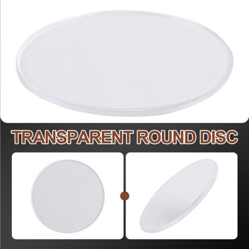 Transparent 3mm thick Mirror Acrylic round Disc Diámetro:60mm 1