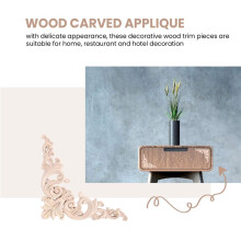 Wood Appliques Onlays Decorative Wood Appliques DIY Wood Appliques for Mirror Bed Door Cabinet Wardrobe Furniture