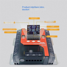 MPPT Zonnecontroller, 12V 24V 36V 48V Systeem 60A, Fotovoltaïsche 150V Ingang voor AGM, Gel, Wateronderdompeling en Lithium