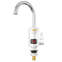 360 Drehbarer Sofortheißwasserhahn mit Digitaler Anzeige, Unterer Wasserzulauf, Sofortheizender Wasserhahn, Schnellheizender Hahn, EU-Stecker