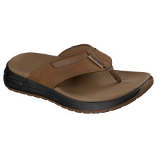 (11 UK, Brown Synthetic) Skechers Mens Street Retro Jogger Tate Flip Flops