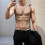 Men'S Rhinestone Fishnet Sleeveless Mesh Top Black L 3